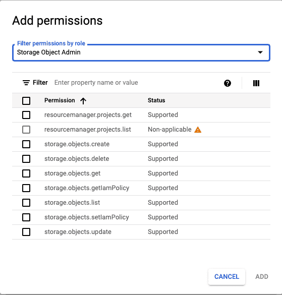 Setting permissions