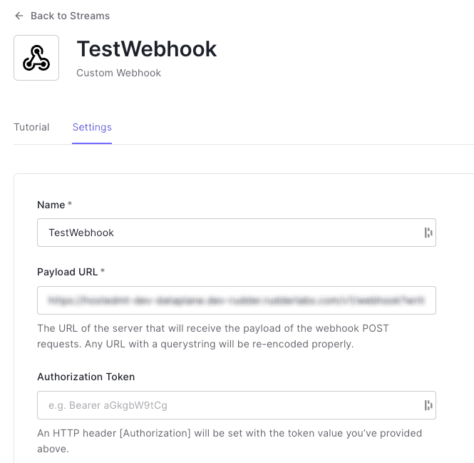 Auth0 custom webhook settings