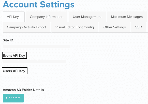 Blueshift API key